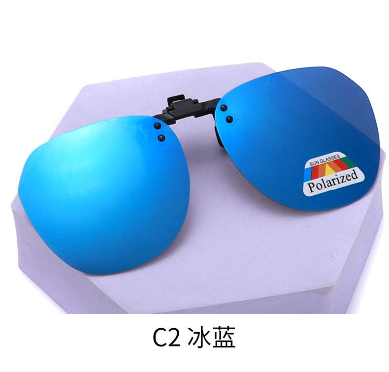 Polarized Unisex Clip on Flip up Sunglasses over Prescription and Reading Glasses Frames