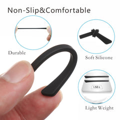 Anti-Slip Silicone Eyeglass End Tips Ear Sock Pieces Tube Eyewear Comfort Replacement Tips for Flat Thin Metal Eyeglass Legs