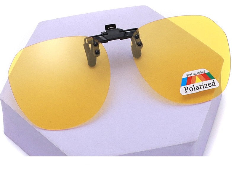 Polarized Unisex Clip on Flip up Sunglasses over Prescription and Reading Glasses Frames