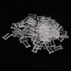 Rimless Frames Sleeves, 100pcs Eye Glasses Tool Clear Plastic Compression Sleeves for Rimless Glasses Fixing Accessories Tools