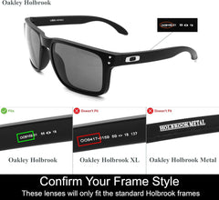 Replacement Lenses for Oakley Holbrook OO9102 - Compatible with Oakley Holbrook Sunglasses