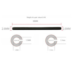 Silicone Eyeglass End Tips Ear Sock Pieces Tube Replacement for Thin Metal Eyeglass Legs