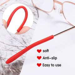 Temple Tips for Eyeglass Anti Slip Glasses Ear Grip Pieces Tube Sleeve Comfort Glasses Arm Replacement for Thin Metal Eyeglass