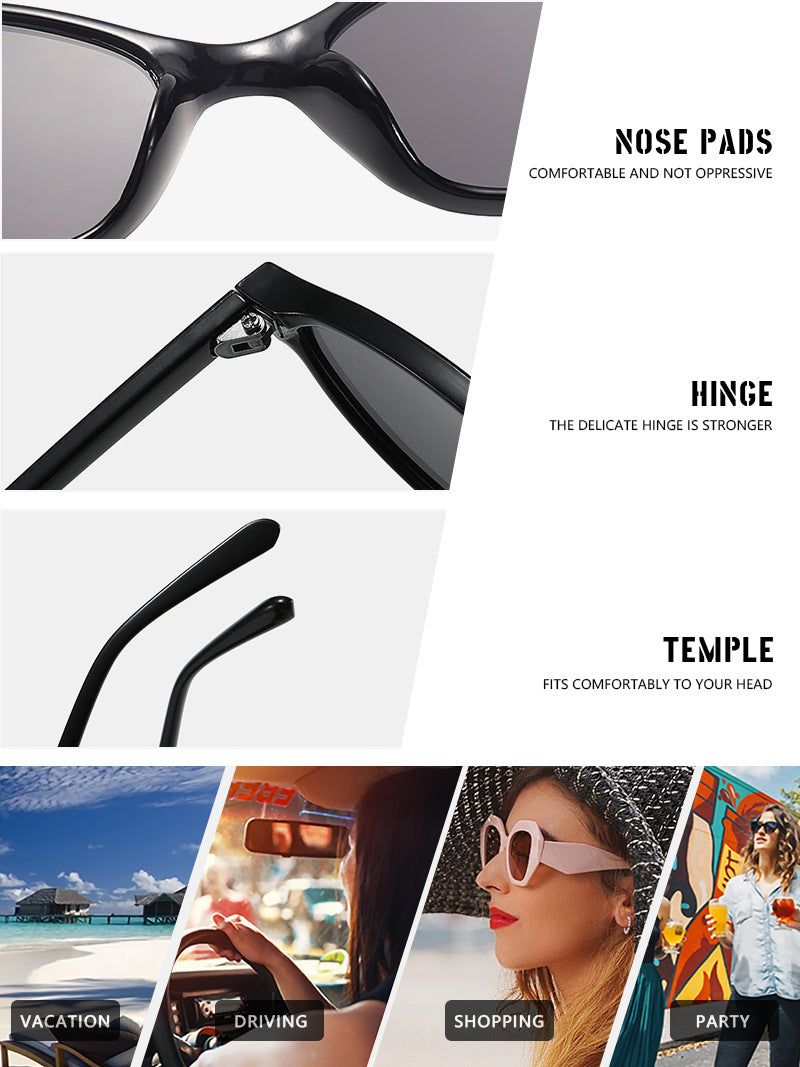 Retro Oval Small Sunglasses for Women 90s Trendy Narrow UV Protection Y2k Trendy Sunnies Shades Sun Glasses