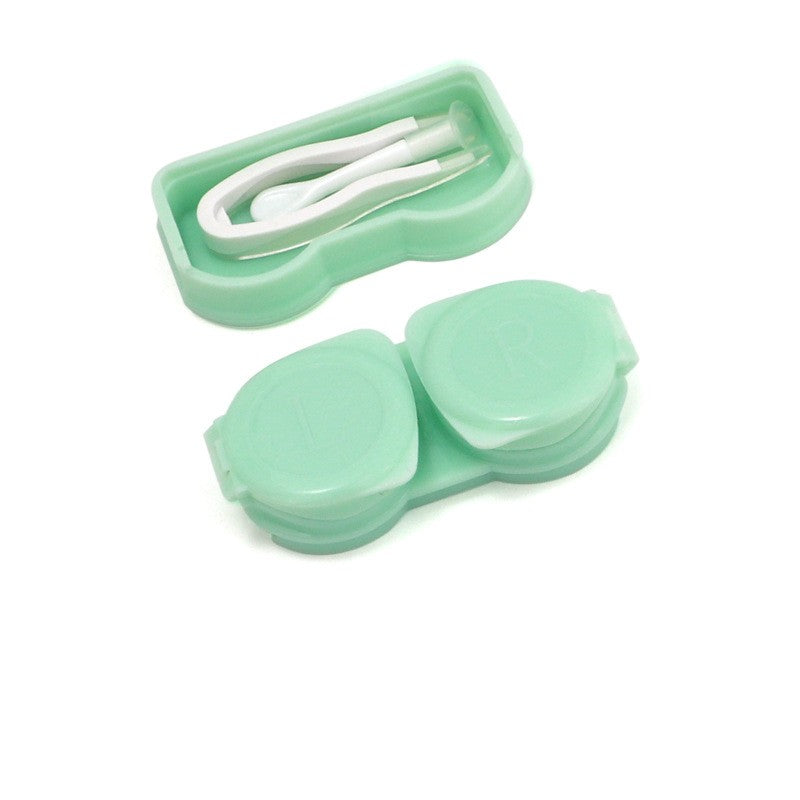 Contact Lens Tools Kits, Contact Lens Case and Contact Lens Tweezers Inserter/Remover Colorful Box Soak Storage Leak Proof Compact Eye Contact Case for Travel Home