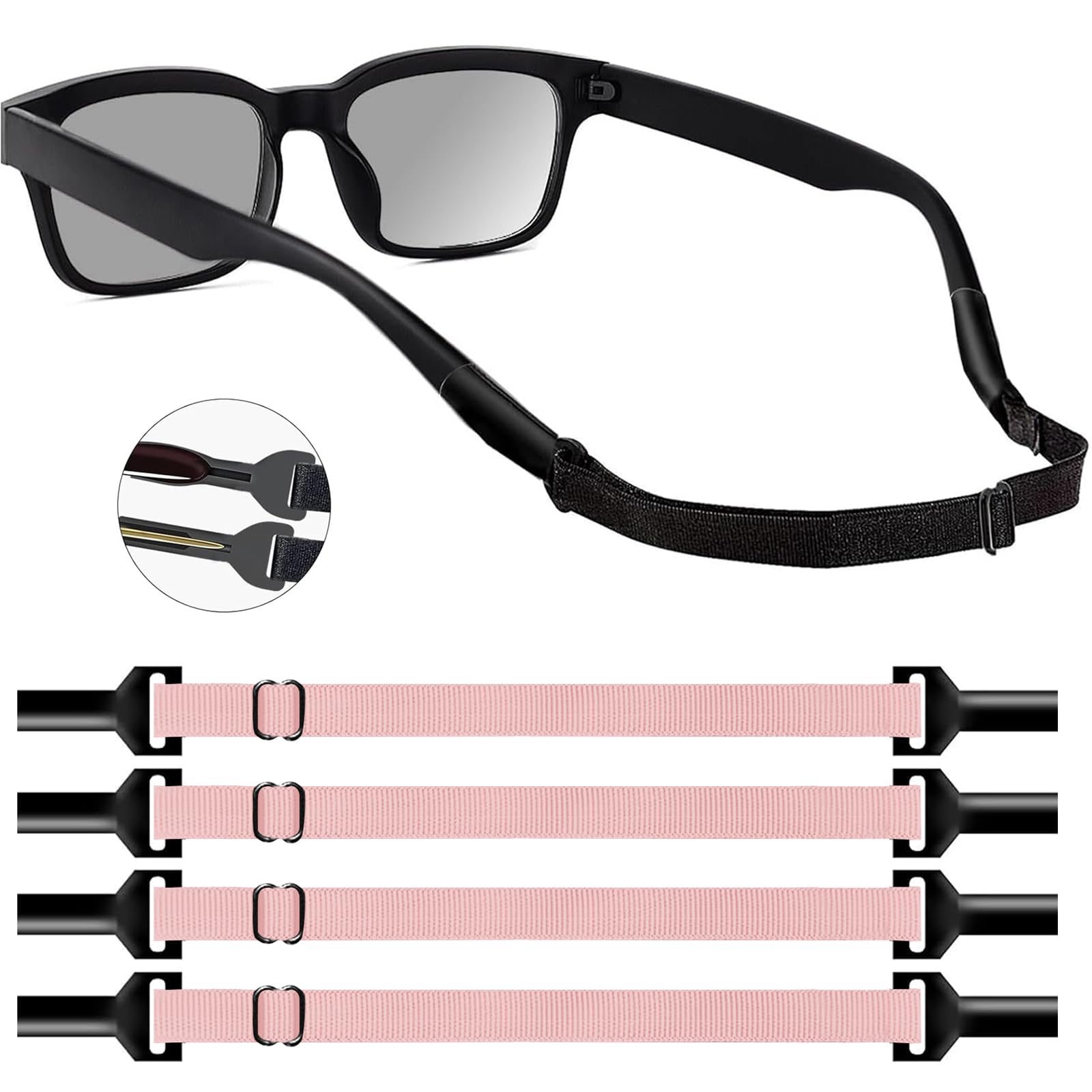 Ebjde Adjustable Eyeglasses Strap Men Women Glasses Sports Strap Sunglasses Retainer Eyewear Holders