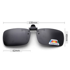 Polarized Clip-on Sunglasses Anti-Glare Driving Glasses for Prescription Glasses