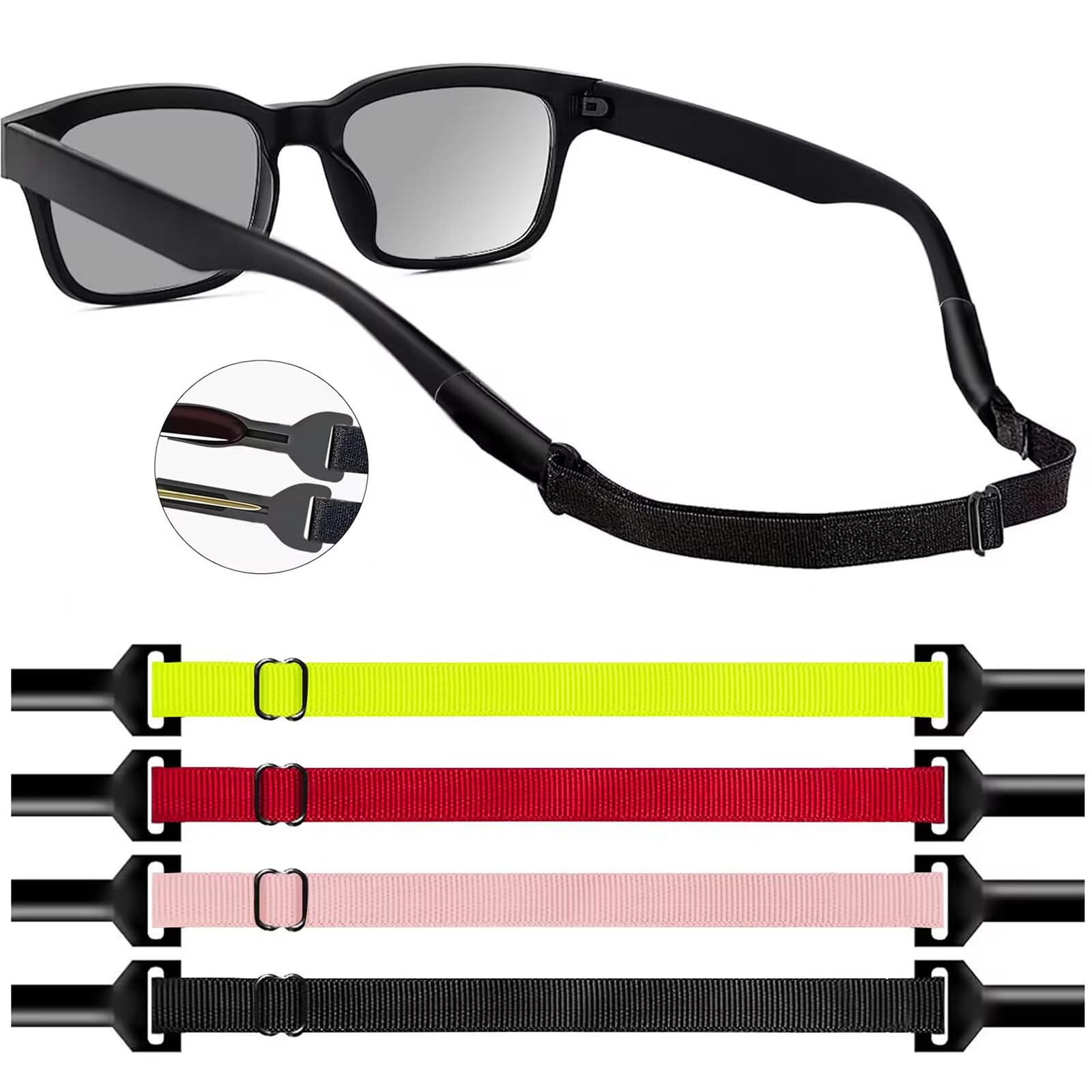 Ebjde Adjustable Eyeglasses Strap Men Women Glasses Sports Strap Sunglasses Retainer Eyewear Holders