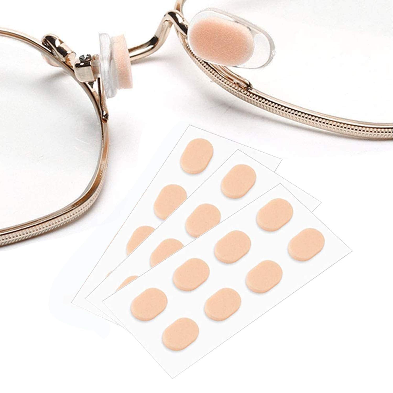 Adhesive Eyeglass Nose Pads Soft Foam Nose Pads Self Anti-Slip Eyeglass Nose Pads Thin Nosepads for Eyeglasses Sunglasses