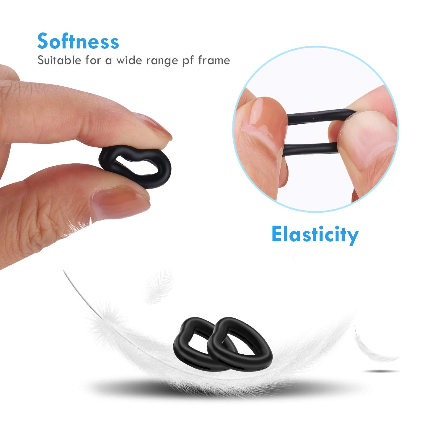 Glasses Ear Grip Eyeglass anti-slip ear holder-silicone soft glasses ear retainer hooks for Spectacle Sunglass Reading-glasses temple tips sleeve