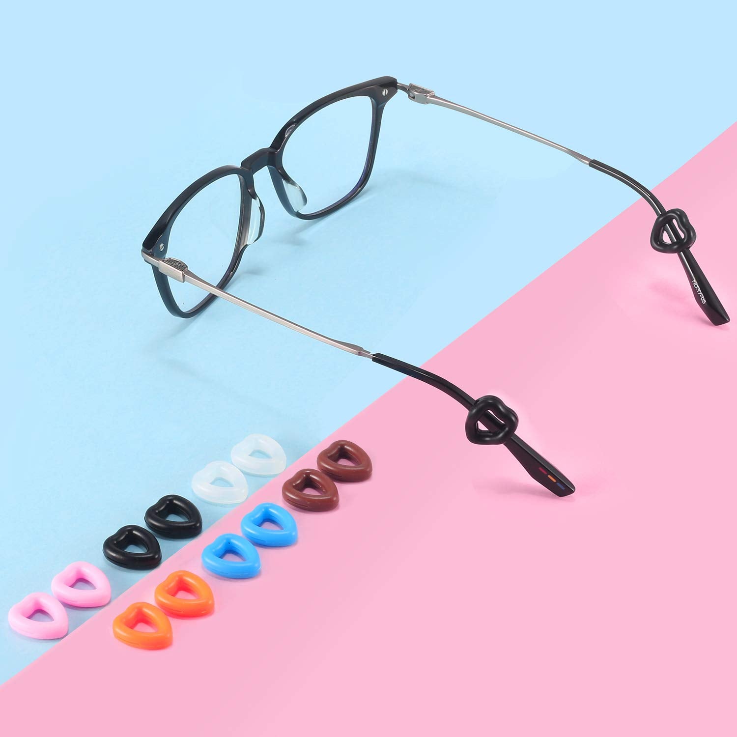 Glasses Ear Grip Eyeglass anti-slip ear holder-silicone soft glasses ear retainer hooks for Spectacle Sunglass Reading-glasses temple tips sleeve