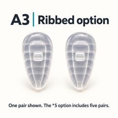 One pair of ribbed A3 air-cushion replacement nose pads