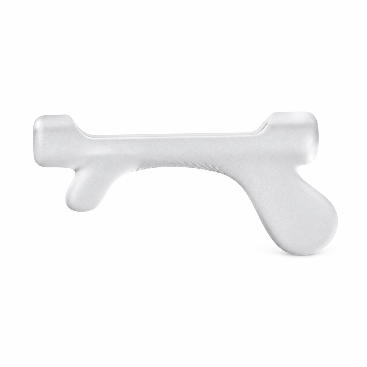 White silicone eyeglass ear hook; one pair supplied