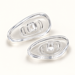 One pair of clear G15 15mm screw-in silicone replacement nose pads