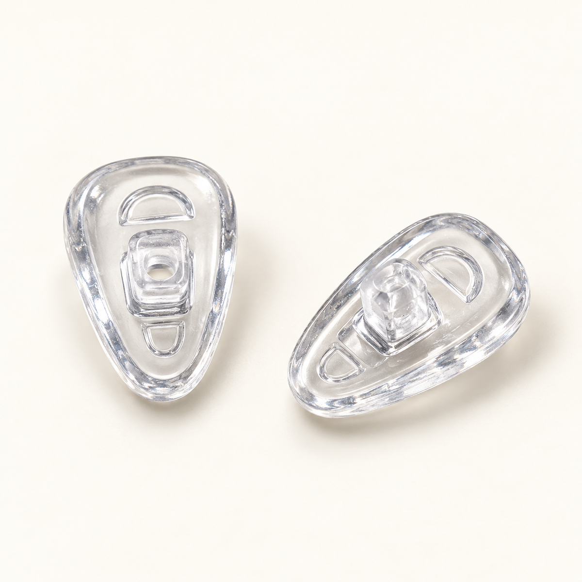 One pair of G5 clear silicone screw-in nose pads