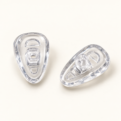 One pair of G5 clear silicone screw-in nose pads