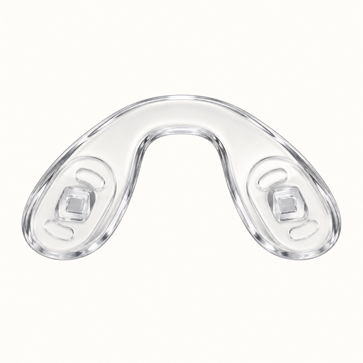 One complete medium clear silicone U-shaped nose bridge