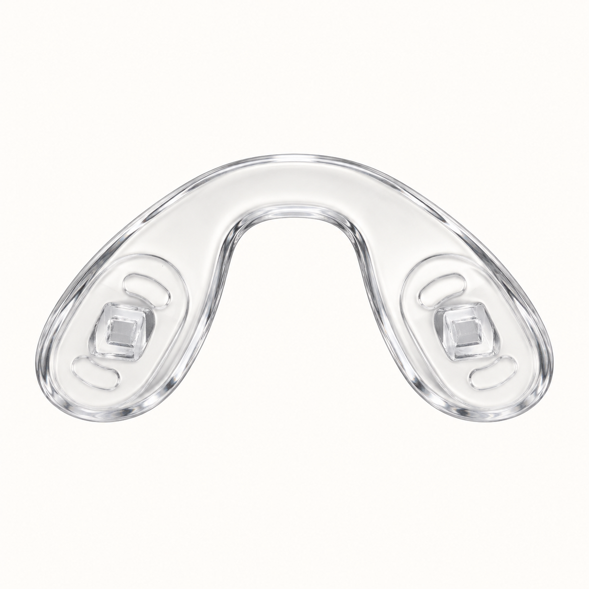 One complete medium clear silicone U-shaped nose bridge