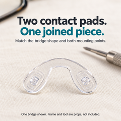 One complete medium U nose bridge on a care cloth with display props