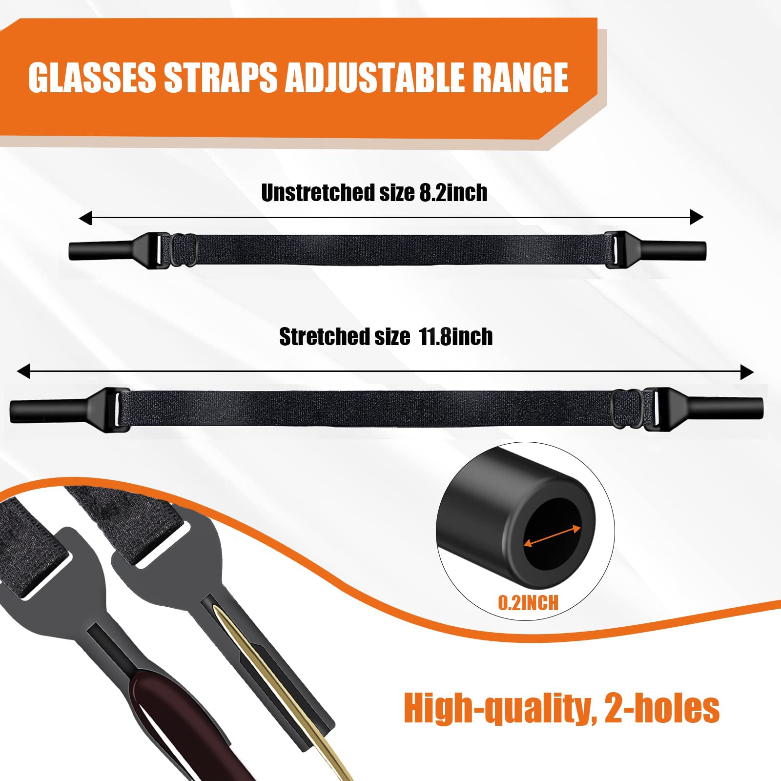 Ebjde Adjustable Eyeglasses Strap Men Women Glasses Sports Strap Sunglasses Retainer Eyewear Holders